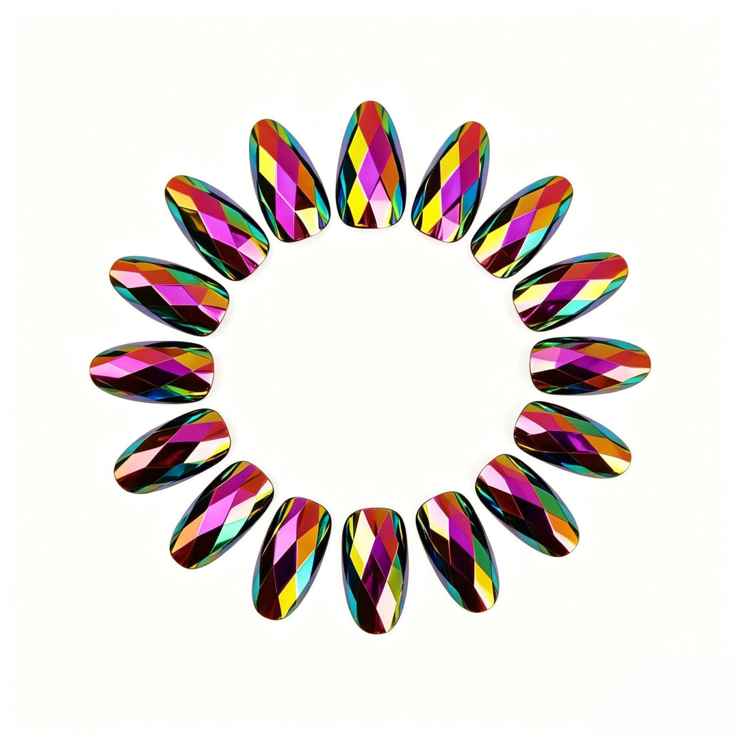 Glossy Jewel-Patterned Nail Art Kalsten