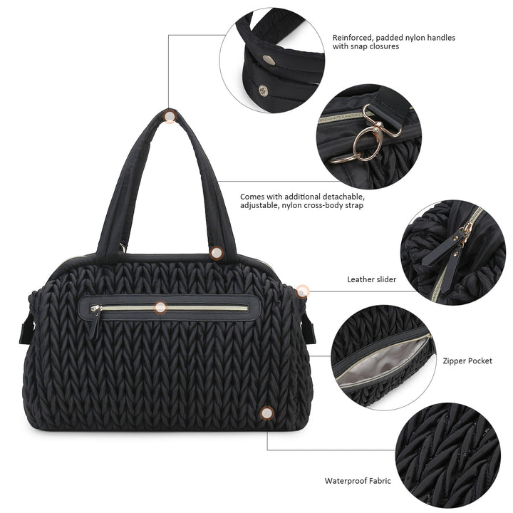 Fashionable diaper bag with elegant woven look Kalsten
