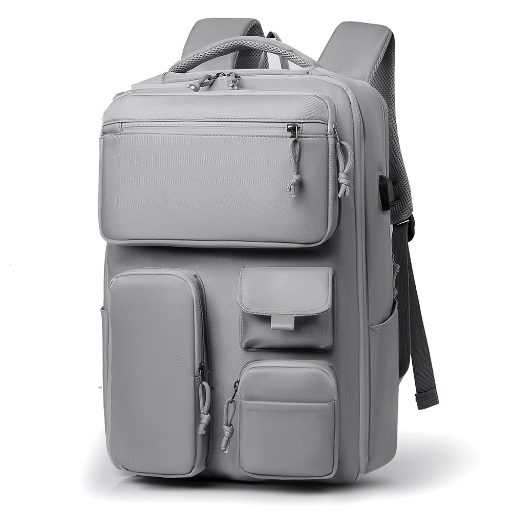 Multi-Pocket Travel Backpack with Ergonomic Design