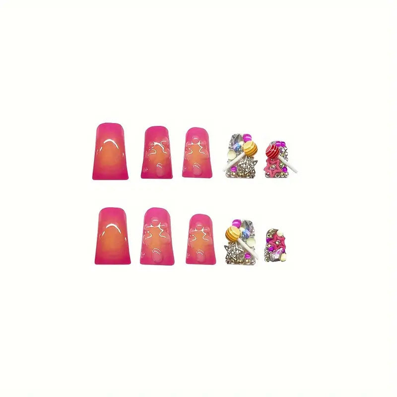 Artistic 3D Gel Nail Art Extensions Kalsten