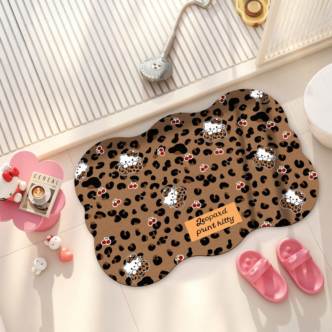 Cute Cartoon-Themed Plush Bath Mat