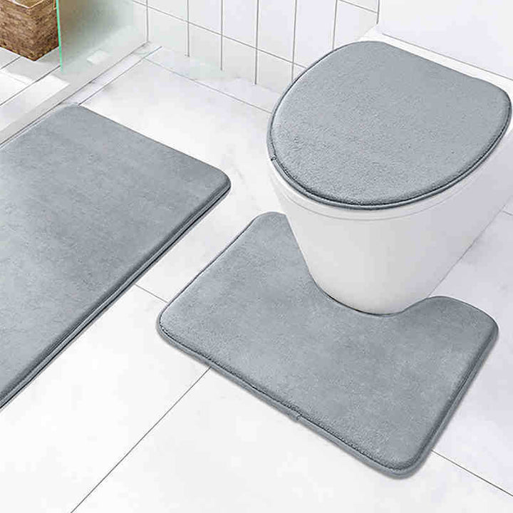 Plush 2-Piece Bathroom Mat Set