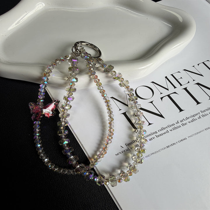 Crystal-Accented Butterfly Charm Keychain Kalsten