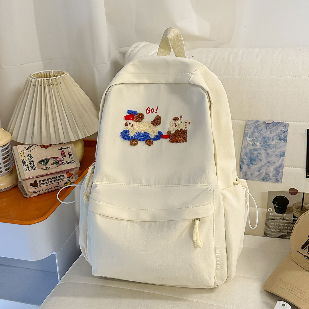 Playful Embroidered Backpack Kalsten
