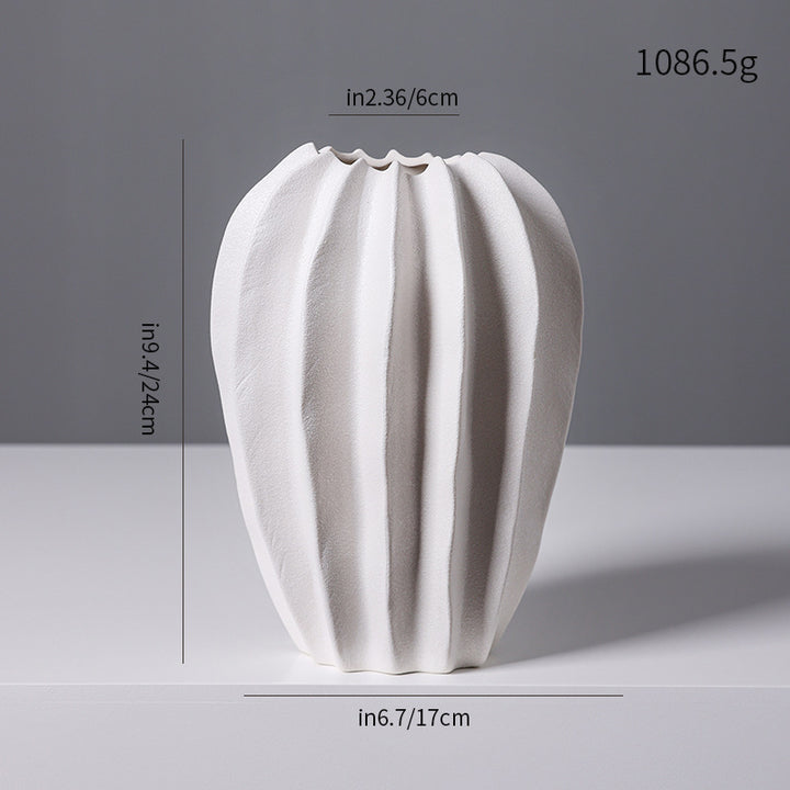 Textured Modern Decorative Ceramic Vase Kalsten