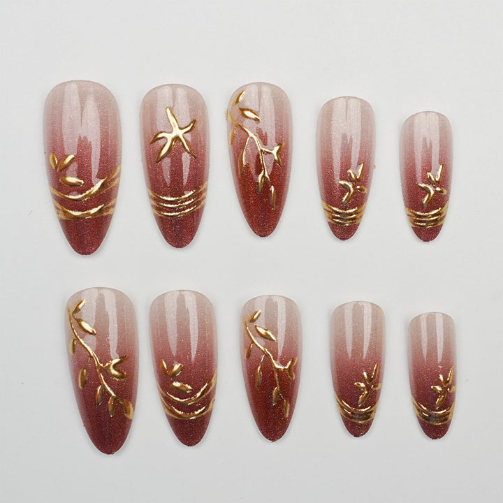 Elegant Press-On Nail Art Set