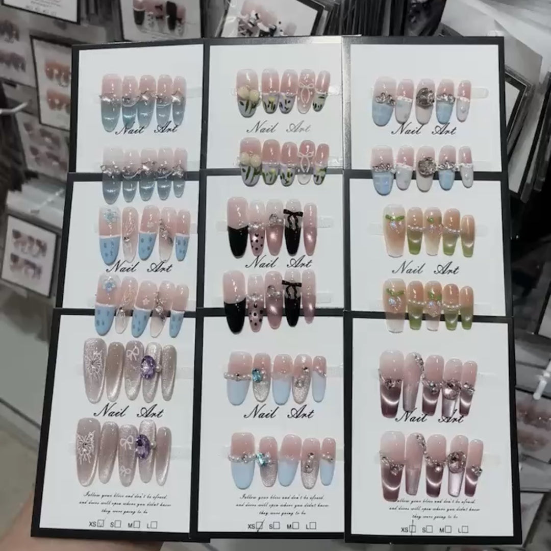 Decorative Press-On Nail Art Collection