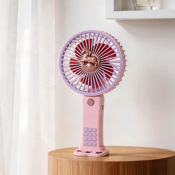 Women Portable Hand Fan with Innovative Unicorn Design Kalsten