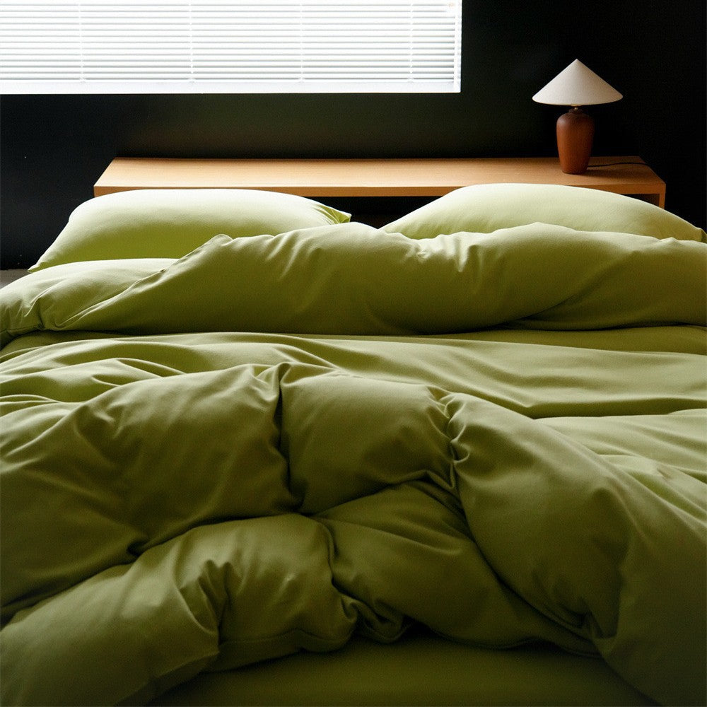 Extra-soft cotton satin duvet cover set with hotel finish and concealed zipper