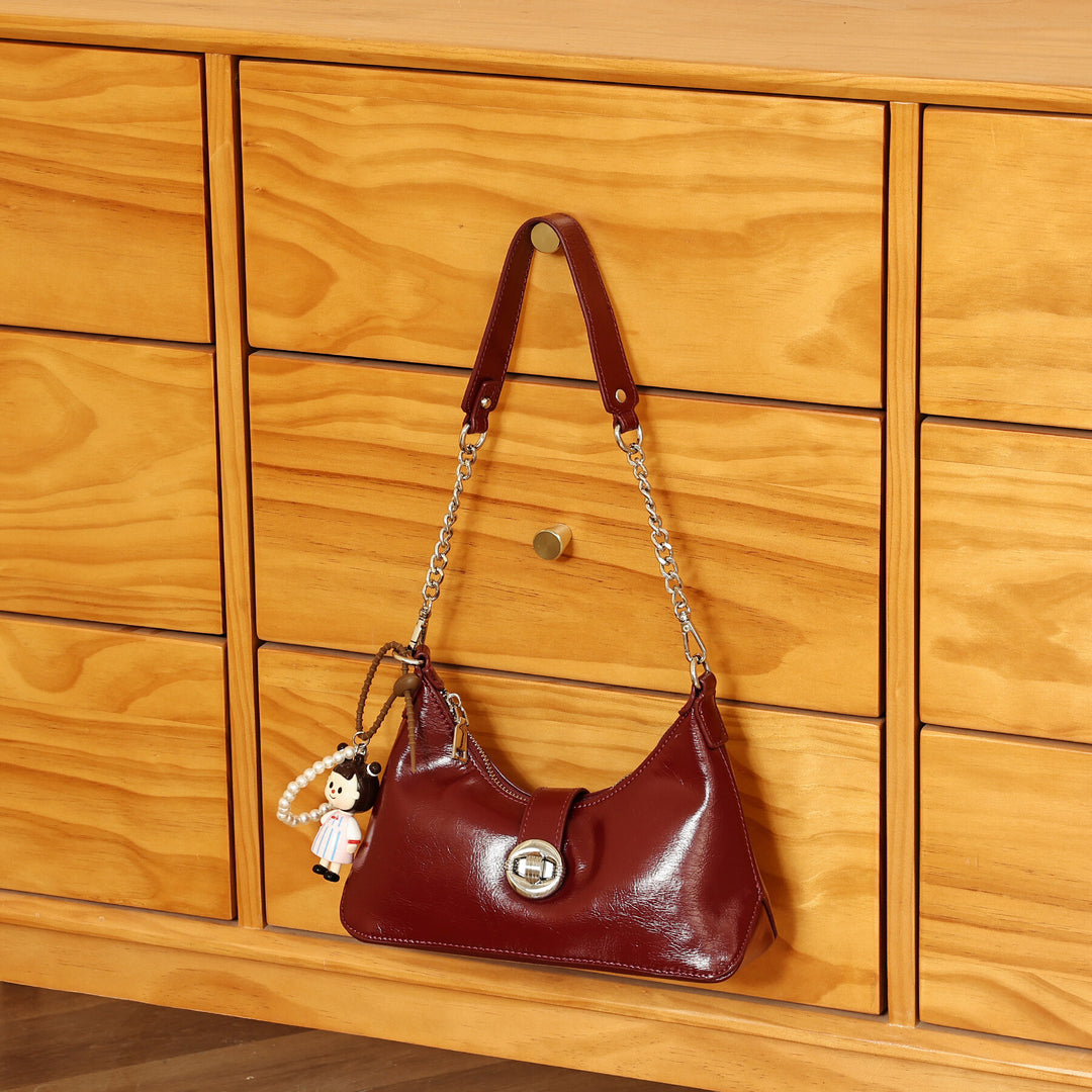 Chic Patent Leather Handbag