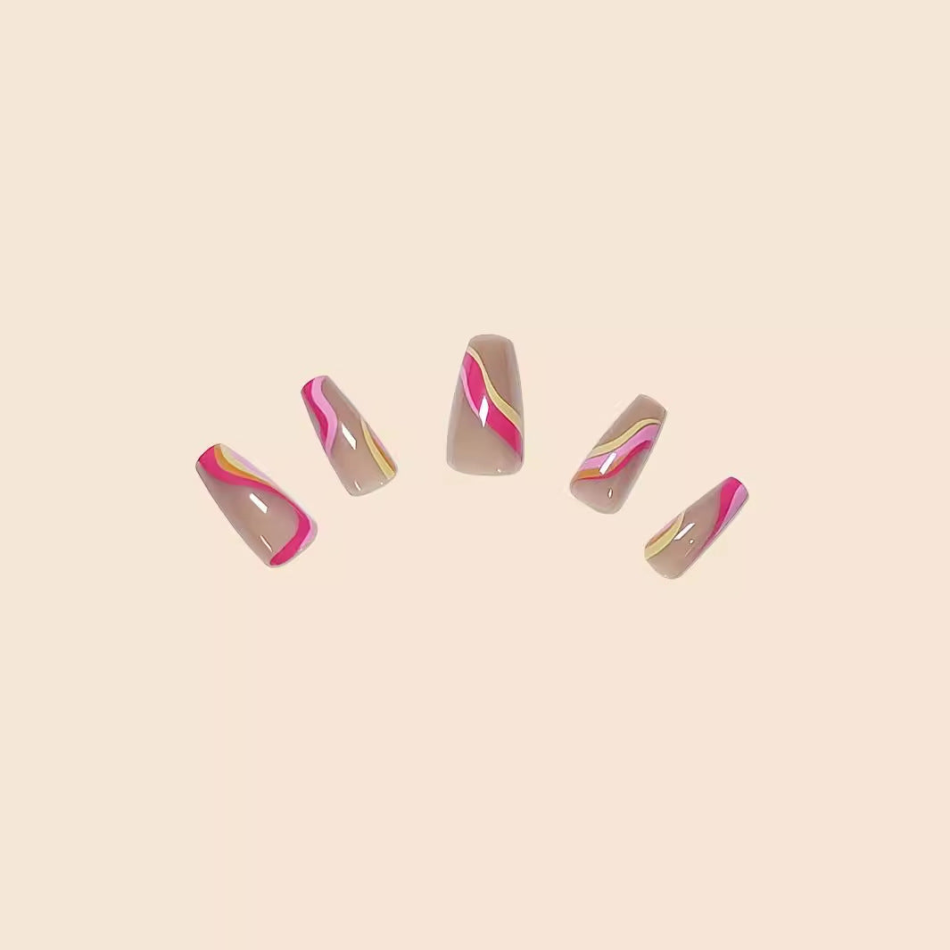 Artistic Wavy Nail Extensions