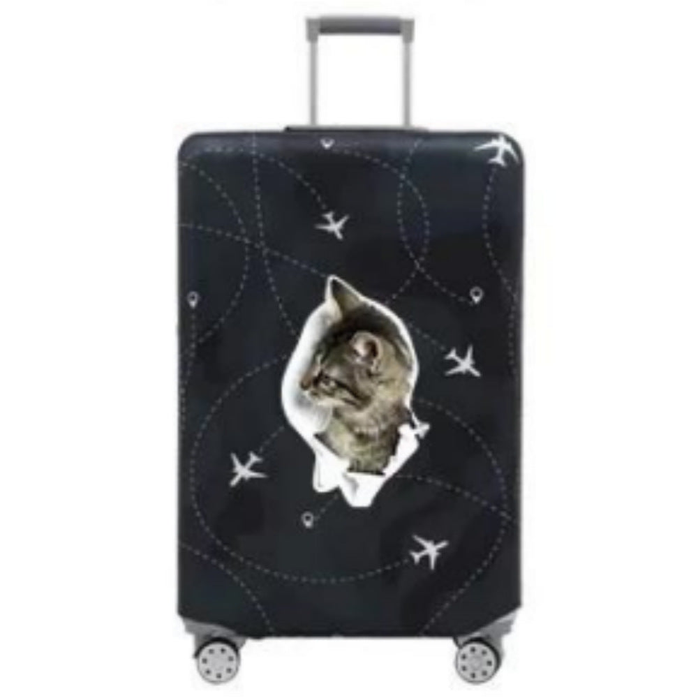 Women's hard shell suitcase with playful cat motif Kalsten