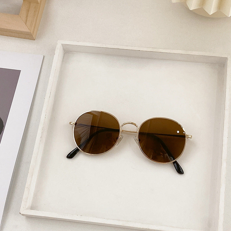 Fashion Round Sunglasses with Golden Frame Kalsten