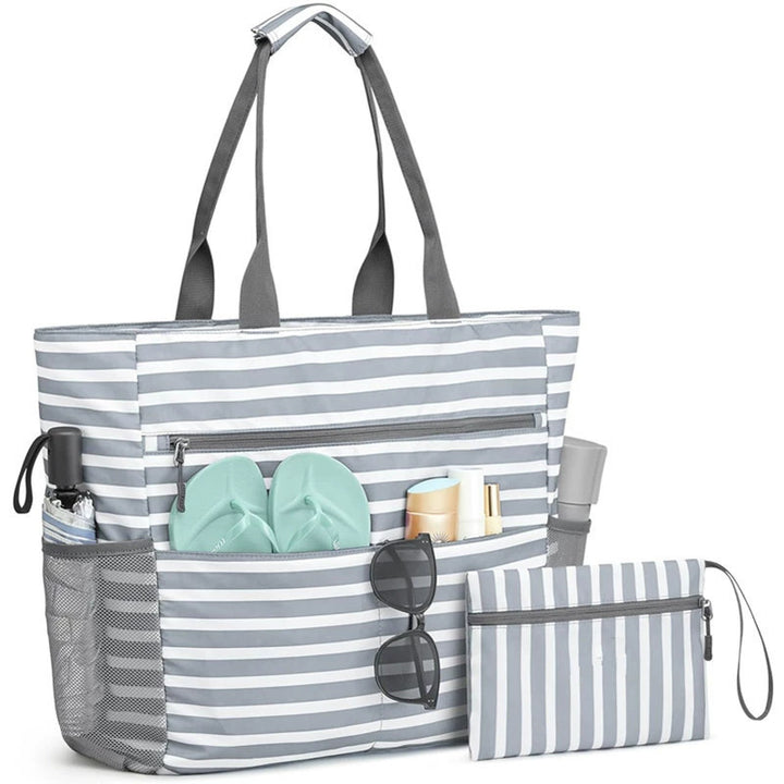 Large beach bag with multiple compartments and insulated inner pocket Kalsten