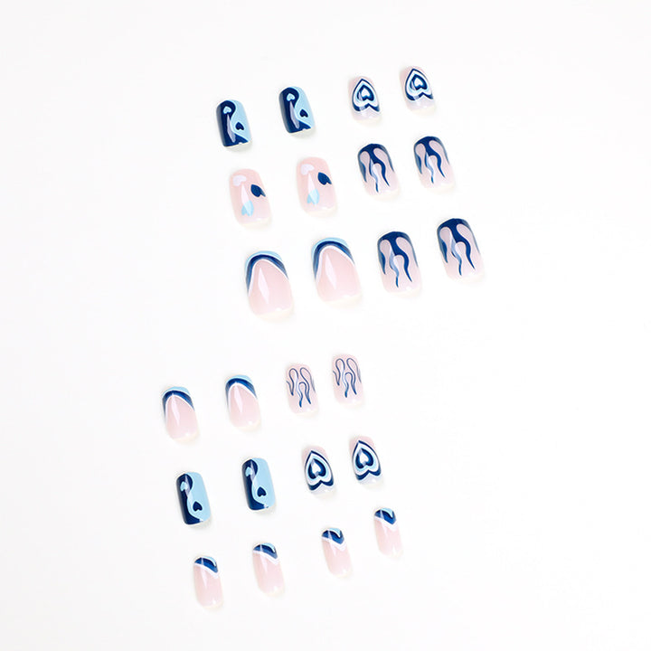 Artful Nail Art with Hearts and Geometric Patterns Kalsten