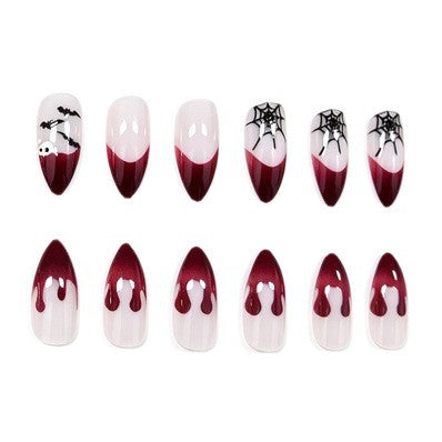 Halloween-Themed Long Coffin Nail Art Kalsten