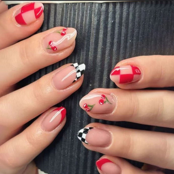 Creative Cherry Pattern Nail Art Set