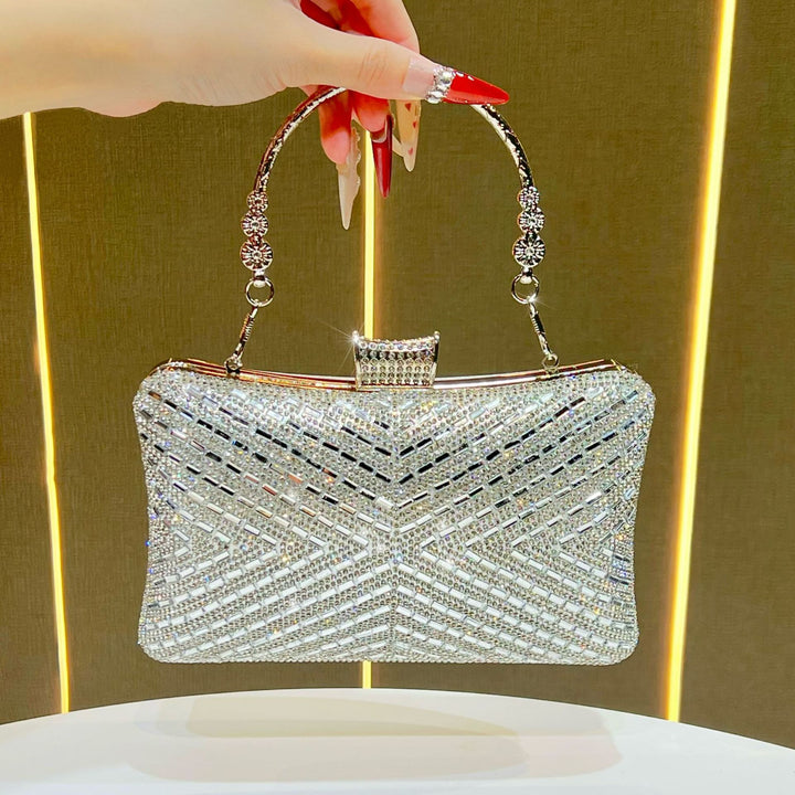 Glamorous Rhinestone Detailed Evening Handbag
