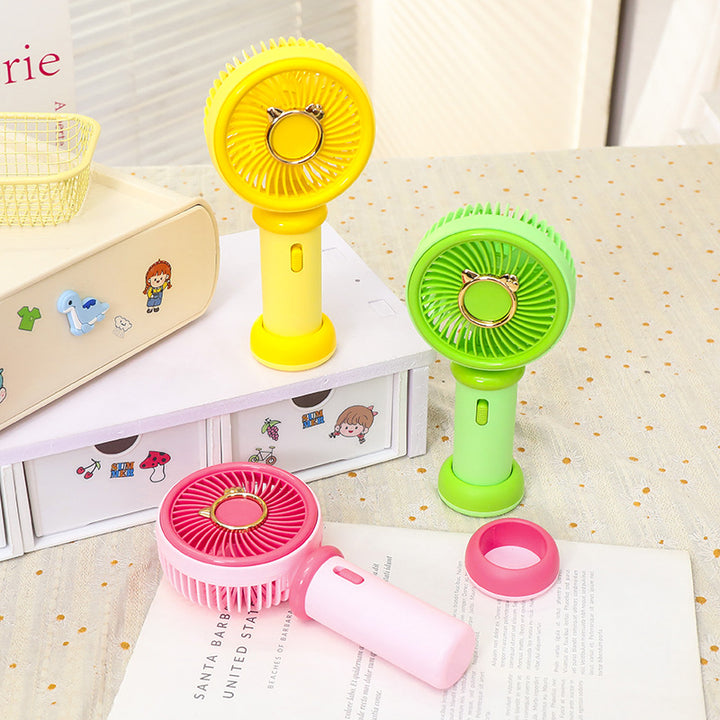 Women Portable Handheld Fan with Cute Cat Design Kalsten