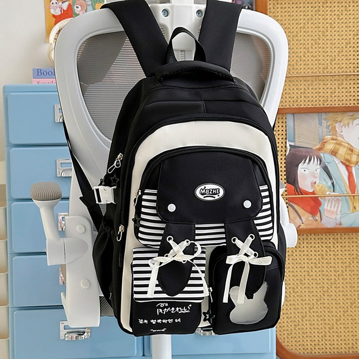 Playful Bunny-Ear Print Backpack Kalsten