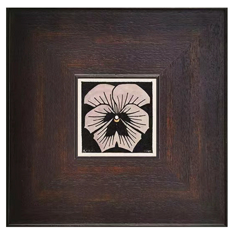 Framed Abstract Ink Artwork