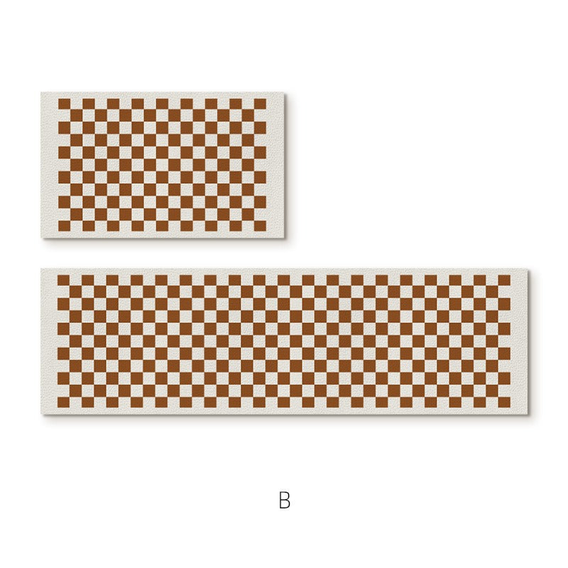 Checkerboard Pattern Anti-Slip Runner Mat Kalsten