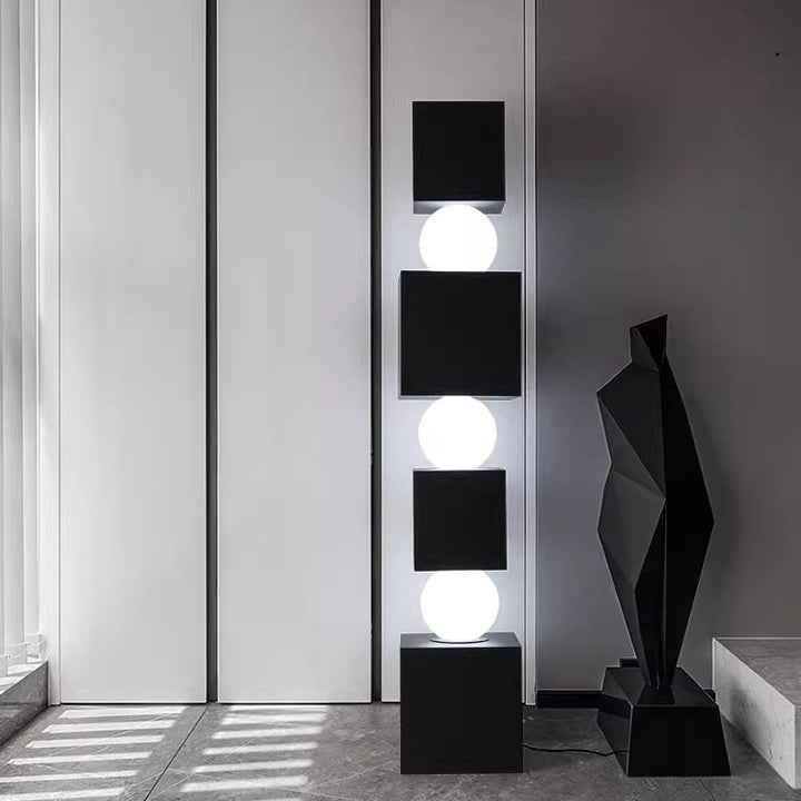 Modern Stacked Geometric Floor Lamp