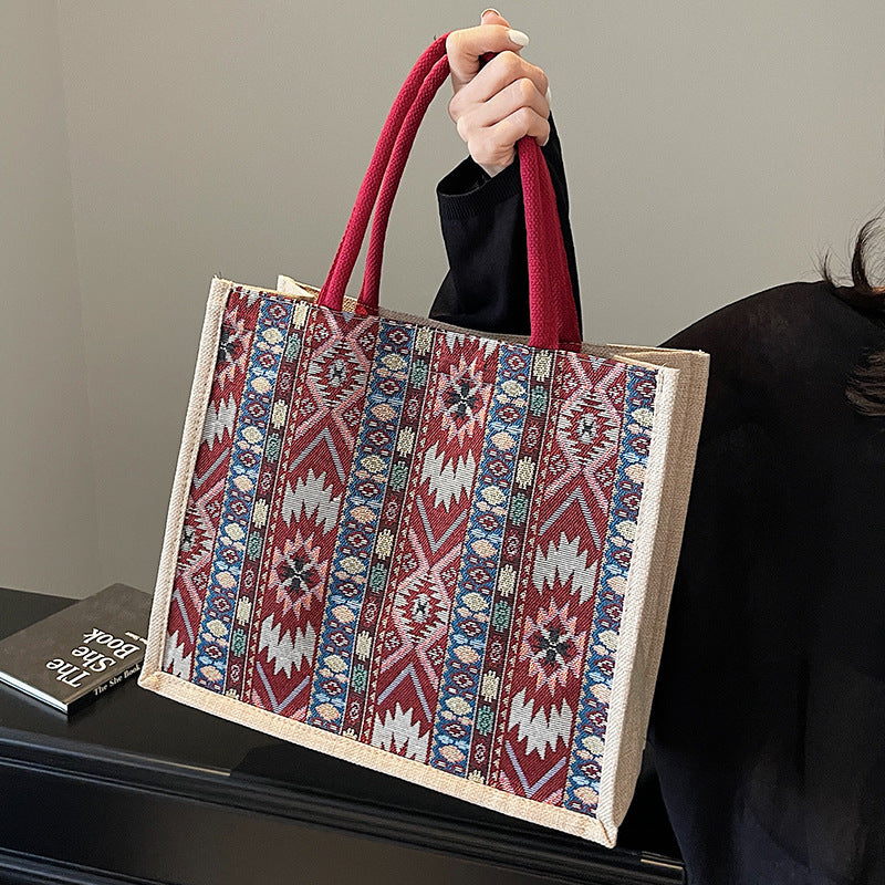 Ethnic-Inspired Decorative Tote Bag