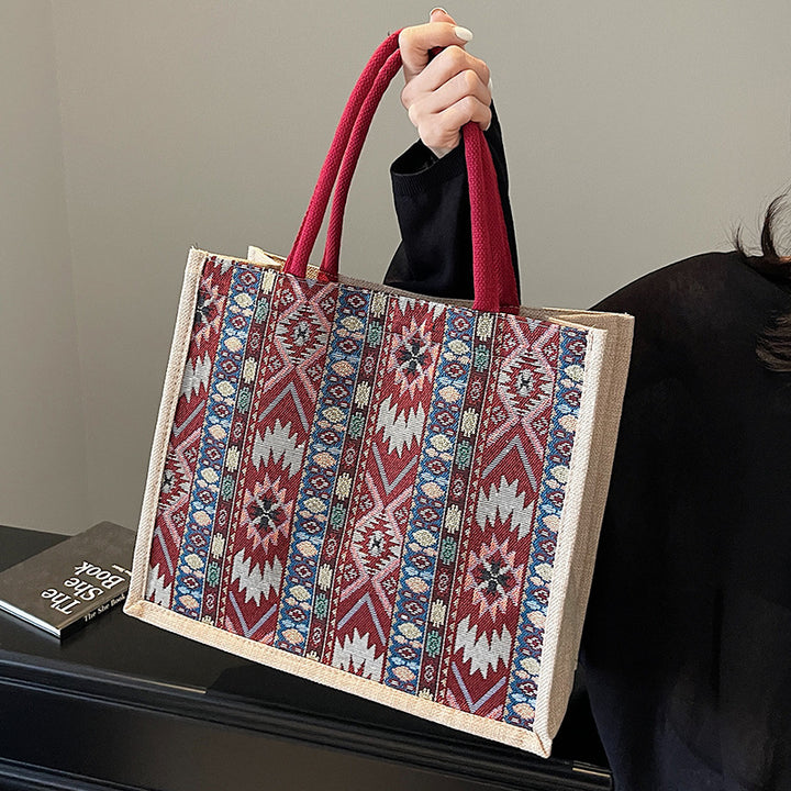 Ethnic-Inspired Decorative Tote Bag
