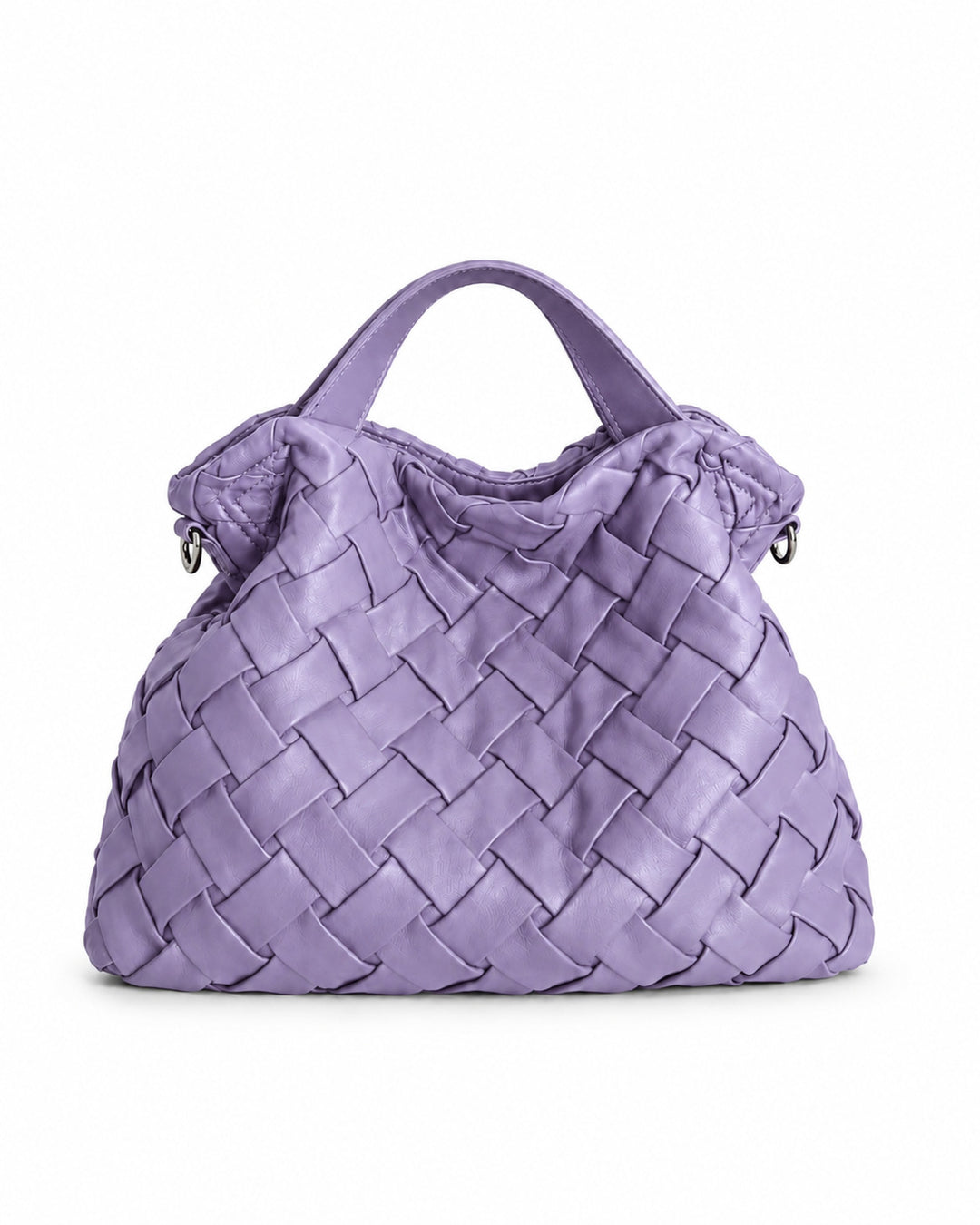 Handcrafted Woven Leather Hobo Bag