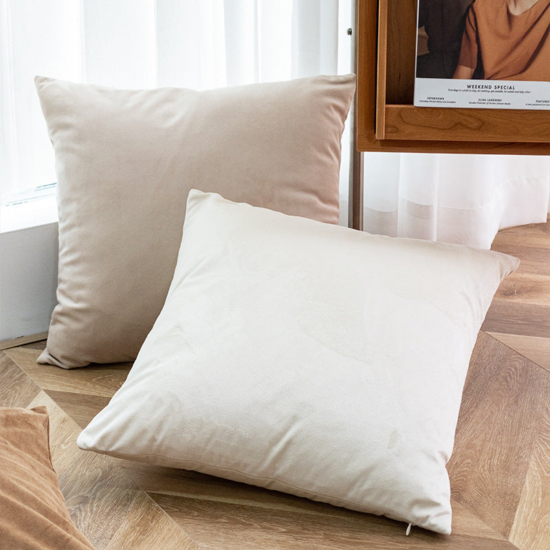 Large decorative cushion with cotton-linen cover and soft inner filling
