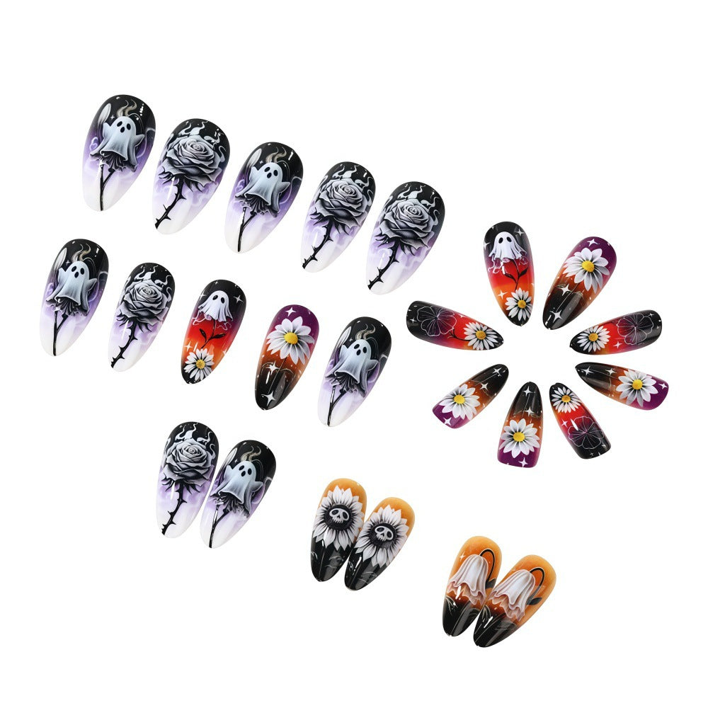 Creative artificial nails in spooky Halloween design Kalsten