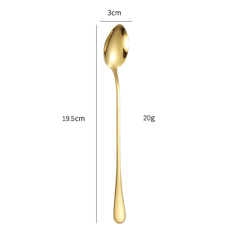Elegant teaspoon with polished gold surface Kalsten