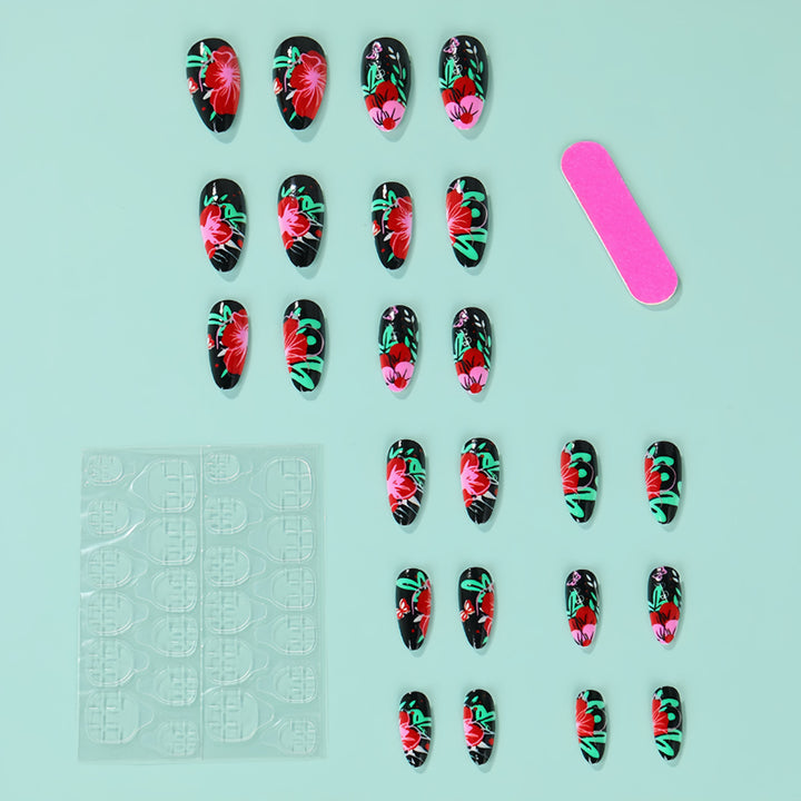 Artificial nails with floral designs Kalsten