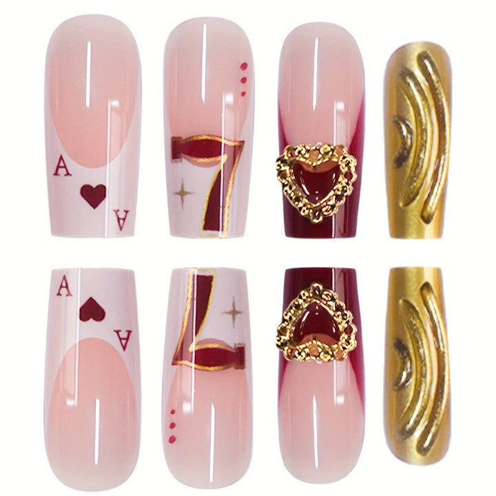 Artistic Playing Card Nail Extensions Kalsten