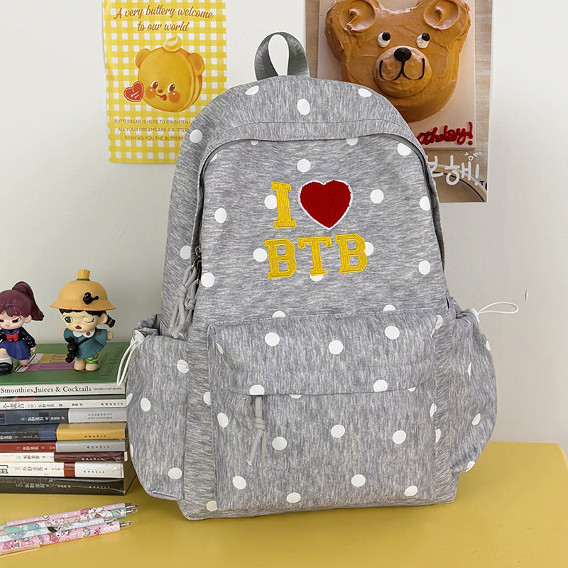 Stylish Polka Dot Graphic Backpack Kalsten