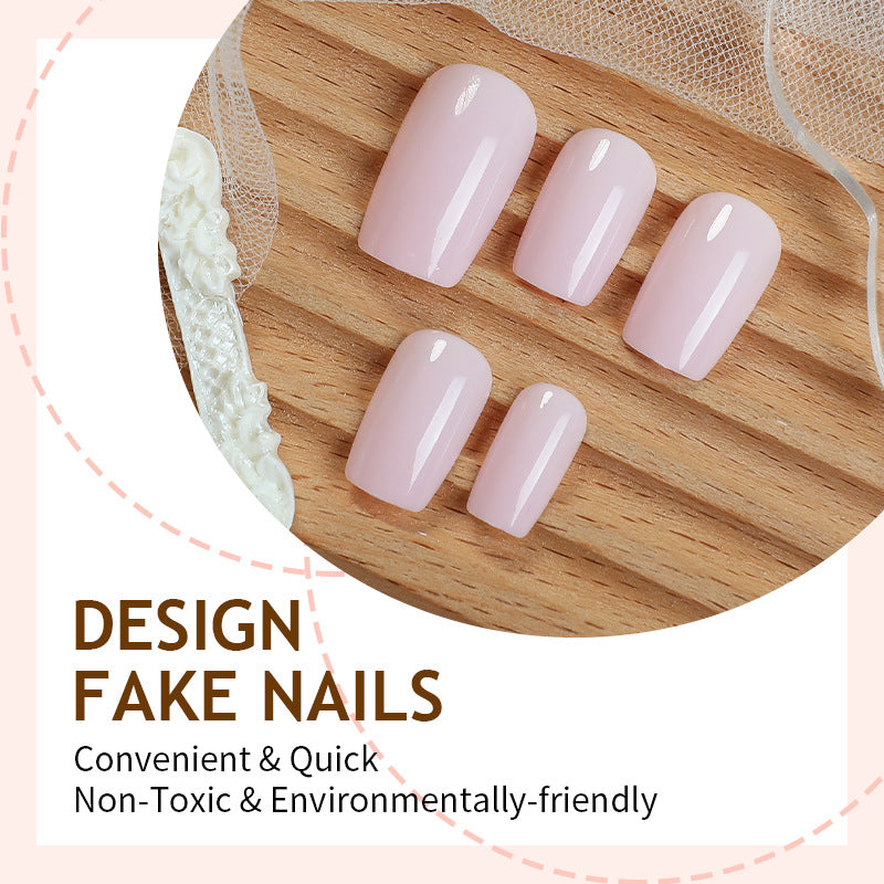 Artificial nail set with delicate and transparent finish Kalsten