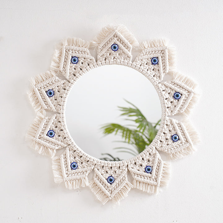 Macramé Decorative Round Mirror Kalsten