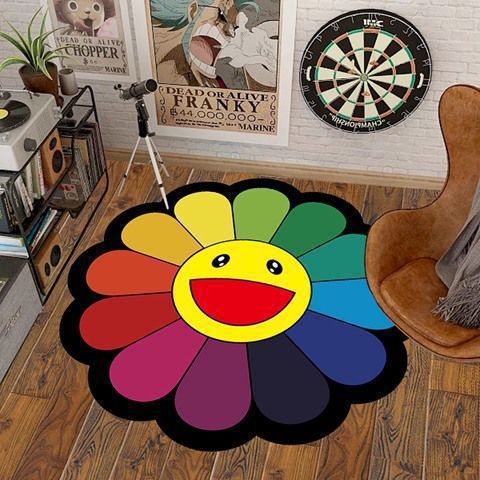 Artistic Flower Shaped Area Rug Kalsten