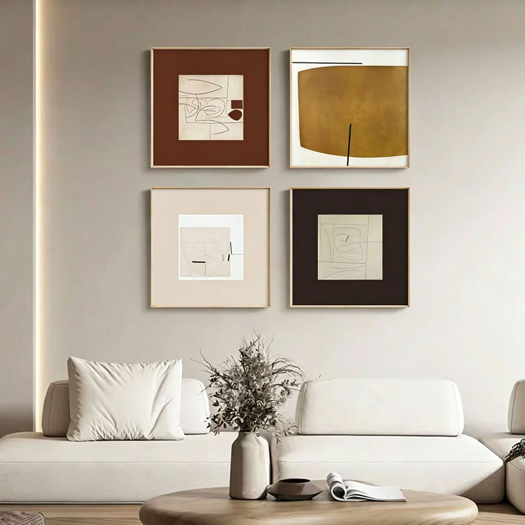 Abstract Geometric Framed Art