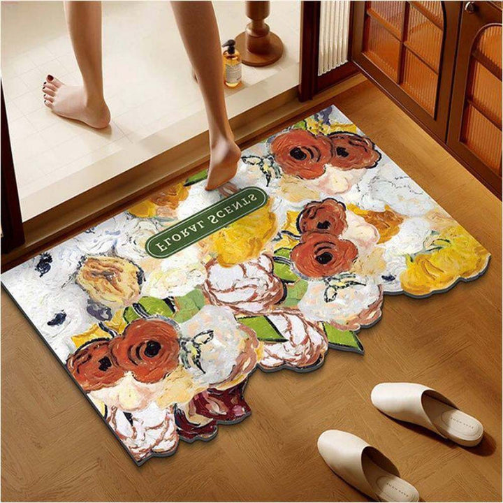 Floral-Themed Non-Slip Bath Mat Kalsten