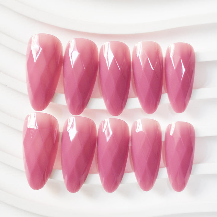 Premium Glossy Diamond-Shaped Press-On Nails Kalsten