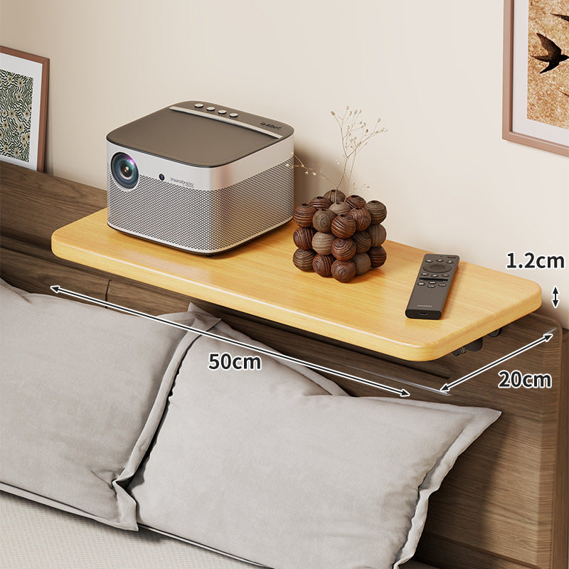 Slim Wall-Mounted Floating Bedside Shelf with Concealed Brackets