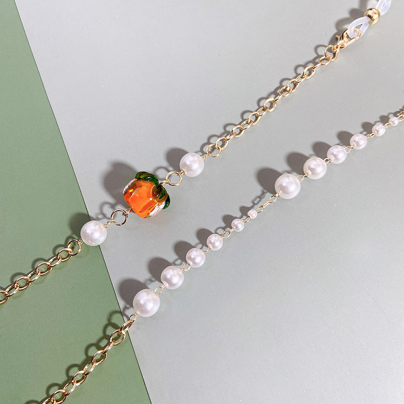 Elegant necklace with pearls and rubies Kalsten