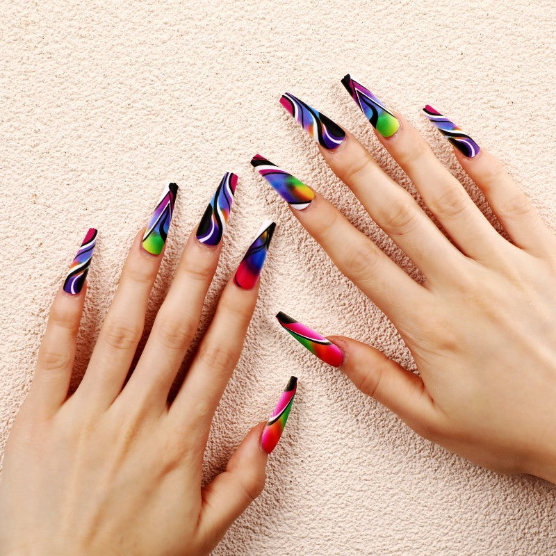 Artificial nails with creative pattern Kalsten