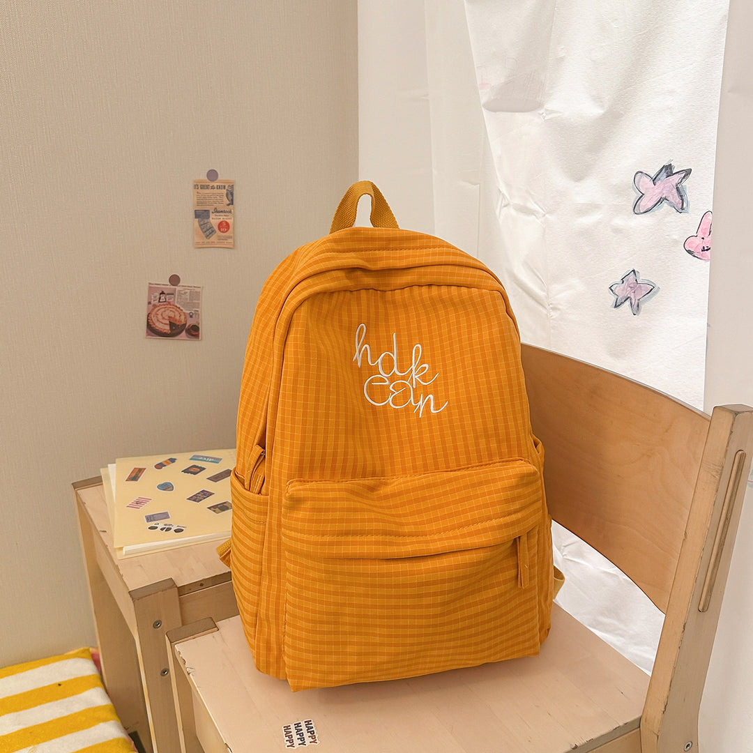 Casual Checked Patterned Backpack Kalsten