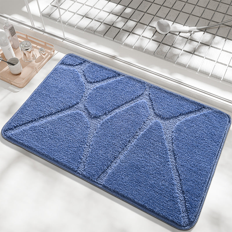 Plush Contemporary Geometric Bath Mat Kalsten