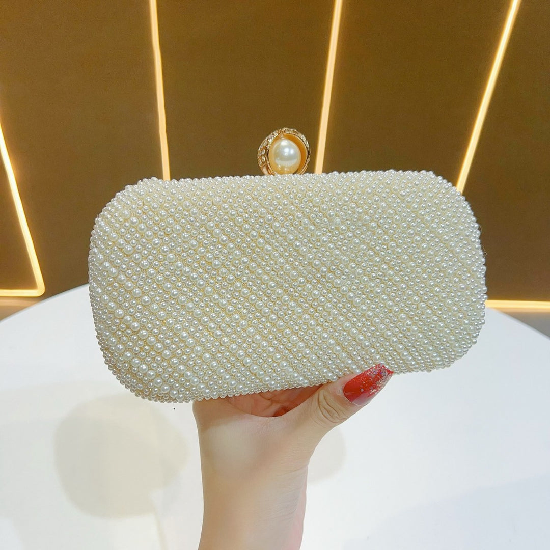 Pearl-Studded Evening Clutch