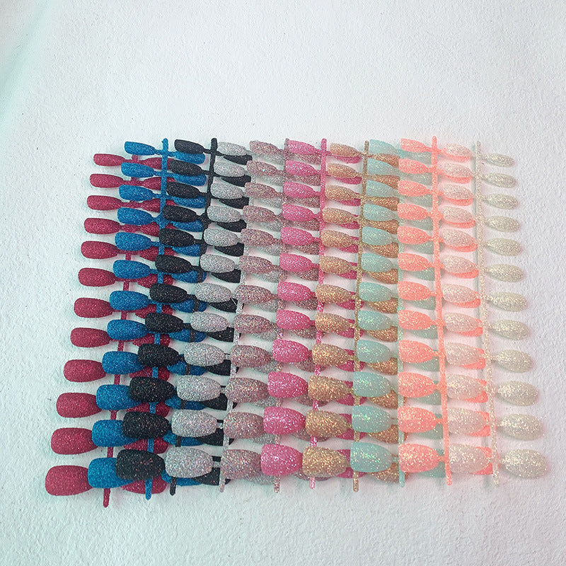Glittery Gel Press-On Nail Extensions