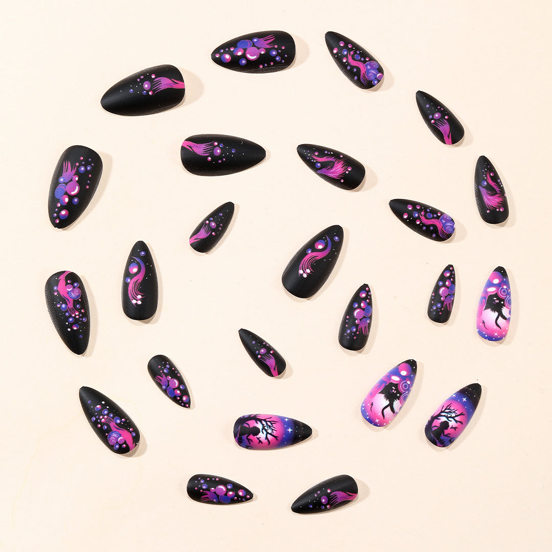 Fantasy-Inspired Stiletto Nail Art Extensions Kalsten